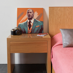 Load image into Gallery viewer, The Rock | Dwayne Johnson | Retro Illustration | Digital Printed Canvas
